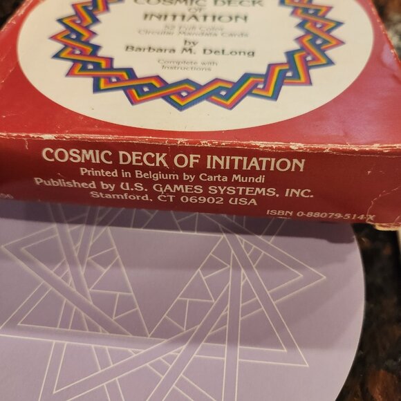 Cosmic Deck Of Initiation Barbara DeLong Circular Mandala Cards 1992 Book Boxed - Picture 3 of 6